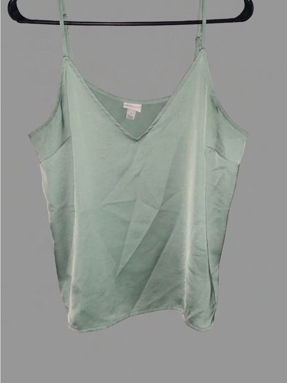 a new day Mint Green Satin V-Neck Cami Tank